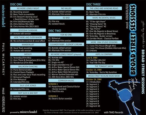画像2: PAUL McCARTNEY / BROAD STREET SESSIONS 【3CD】 (2)