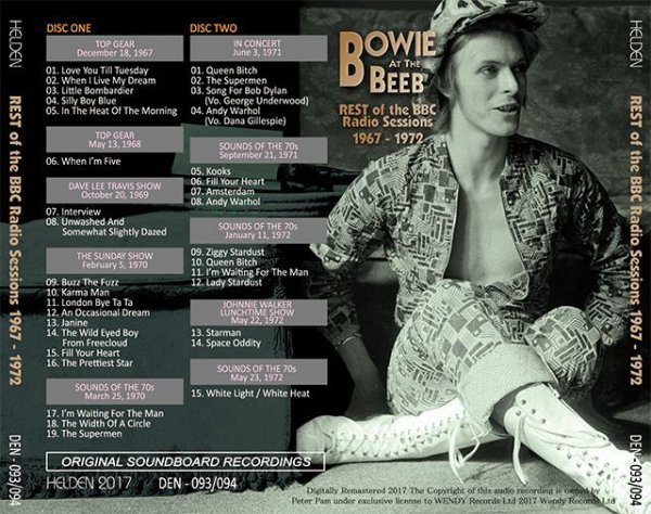 画像2: DAVID BOWIE / REST OF THE BBC RADIO SESSIONS 1967 - 1972 【2CD】 (2)