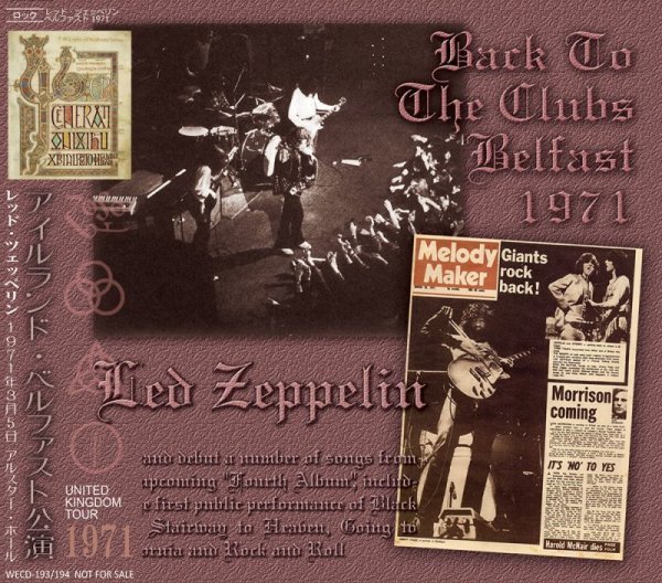 画像1: LED ZEPPELIN / BACK TO THE CLUBS BELFAST 1971 【2CD】 (1)
