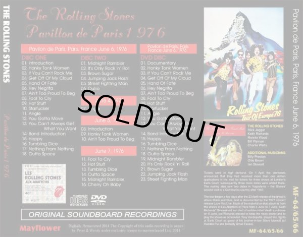画像2: THE ROLLING STONES / PAVILLON DE PARIS 1976 【2CD+DVD】 (2)