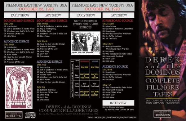 画像2: DEREK & THE DOMINOS / COMPLETE FILLMORE TAPES 【10CD】 (2)