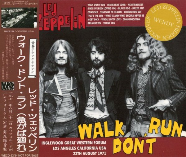 画像1: LED ZEPPELIN / WALK DON'T RUN 【2CD】 (1)