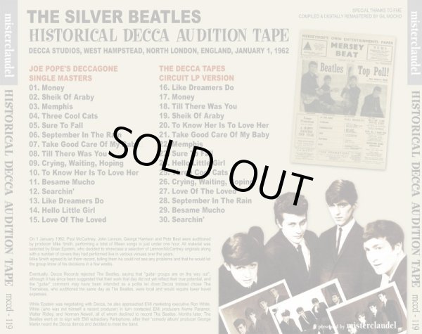 画像2: THE BEATLES / HISTORICAL DECCA AUDITION TAPE 【1CD】 (2)