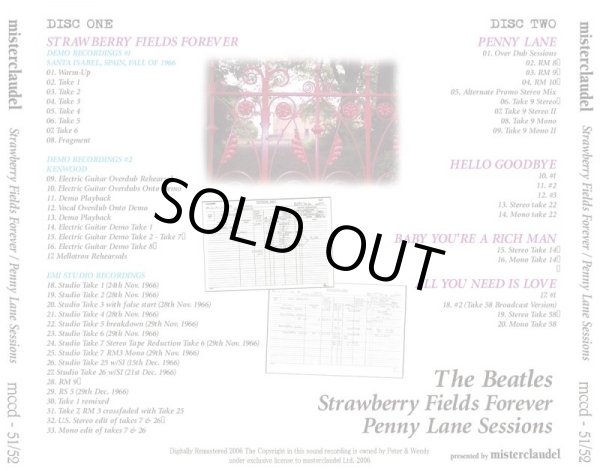 画像2: THE BEATLES / STRAWBERRY FIELDS FOREVER SESSIONS 【2CD】 (2)