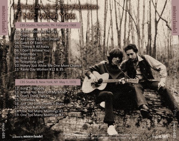 画像2: BOB DYLAN & GEORGE HARRISON / IF NOT WITH YOU 【1CD】 (2)