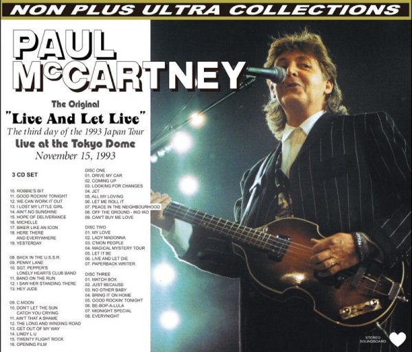 画像1: PAUL McCARTNEY / LIVE AND LET LIVE 【3CD】 (1)