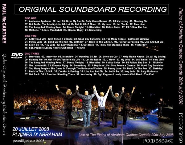 画像2: PAUL McCARTNEY / QUEBEC CITY 400th ANNIVERSARY CELEBRATION CONCERT 【2CD+DVD】 (2)