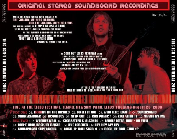 画像2: OASIS 2000 THIS ISN'T THE FUNERAL RED 2CD (2)