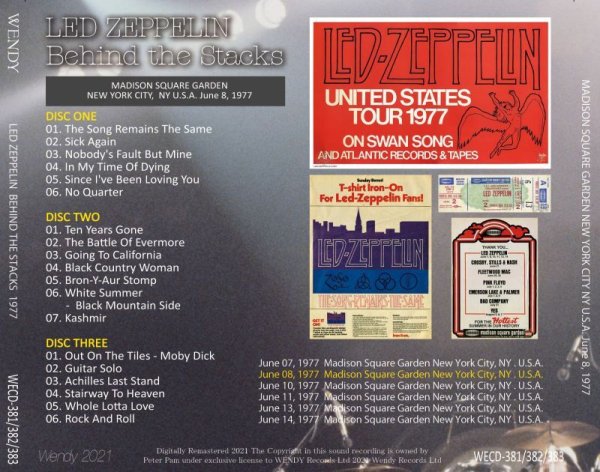画像2: LED ZEPPELIN 1977 BEHIND THE STACKS 3CD (2)