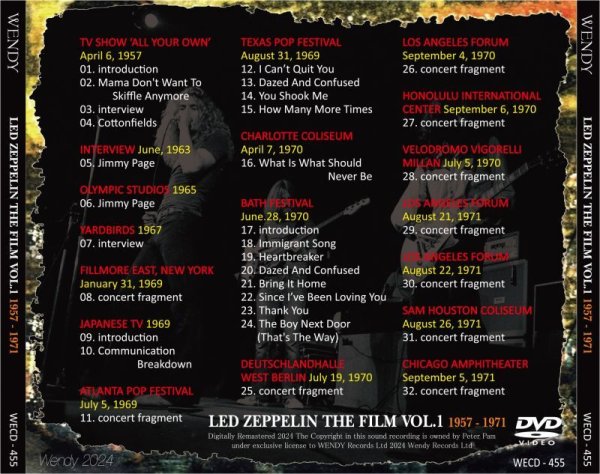画像2: LED ZEPPELIN THE FILM VOL.1 1957-1971 DVD (2)