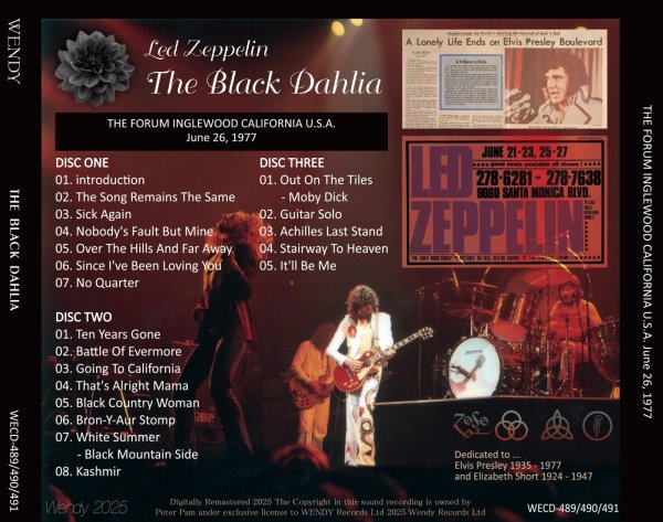 画像2: LED ZEPPELIN 1977 THE BLACK DAHLIA 3CD (2)
