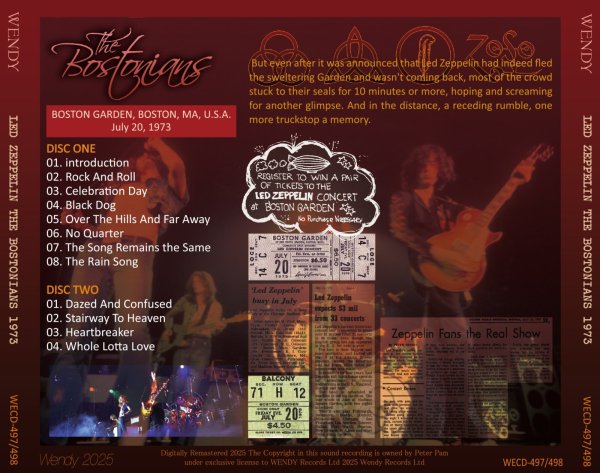 画像2: LED ZEPPELIN 1973 THE BOSTONIANS 2CD (2)