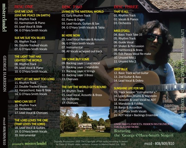 画像2: GEORGE HARRISON LIVING IN THE MATERIAL WORLD MIXING DESK 3CD (2)