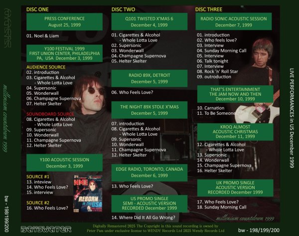 画像2: OASIS 1999 MILLENNIUM COUNTDOWN 3CD (2)
