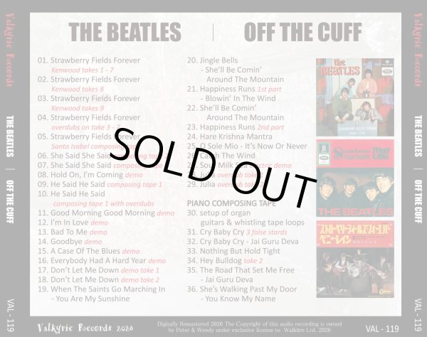 画像2: THE BEATLES OFF THE CUFF CD (2)