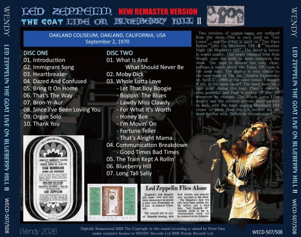 画像2: LED ZEPPELIN 1970 THE GOAT LIVE ON BLUEBERRY HILL II 2CD (2)