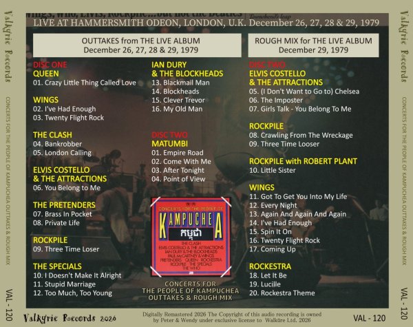 画像2: WINGS 1979 CONCERTS FOR THE PEOPLE OF KAMPUCHEA OUTTAKES & ROUGH MIX 2CD (2)