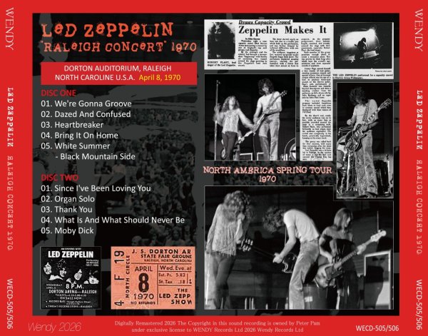 画像2: LED ZEPPELIN 1970 RALEIGH CONCERT 2CD (2)