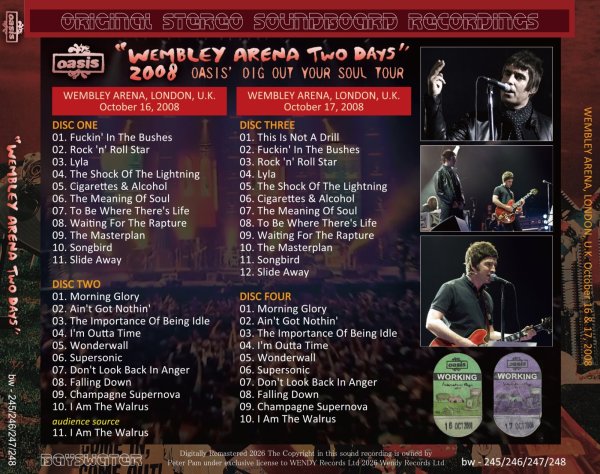 画像2: OASIS 2008 WEMBLEY ARENA TWO DAYS 4CD (2)