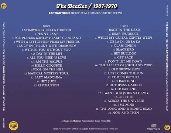 画像2: THE BEATLES / 1967-1970 : EXTRACTIONS DISCRETE MULTITRACKS STEREO REMIX (2CD) (2)