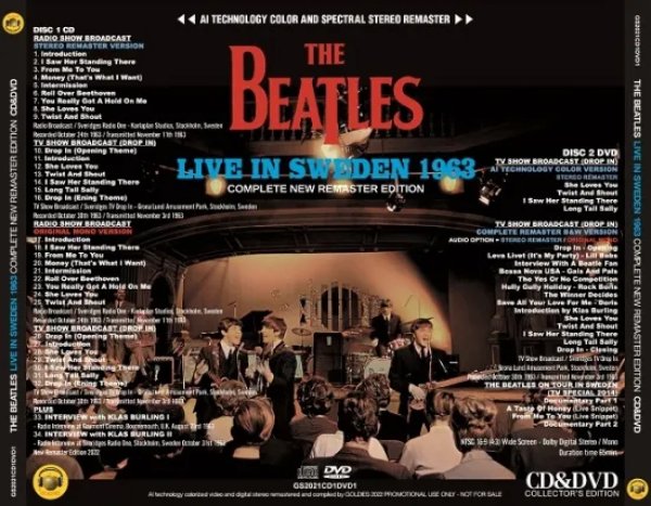 画像2: THE BEATLES / LIVE IN SWEDEN 1963 : COMPLETE NEW REMASTER EDITION (1CD+1DVD) (2)