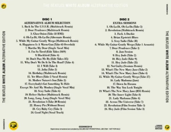 画像2: THE BEATLES / WHITE ALBUM : ALTERNATIVE EDITION (2CD) (2)