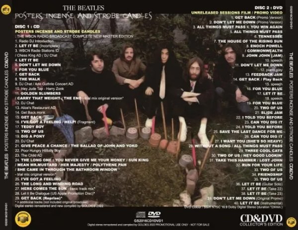 画像2: THE BEATLES / POSTERS INCENSE AND STROBE CANDLES: THE WBCN RADIO BROADCAST (1CD+1DVD) (2)