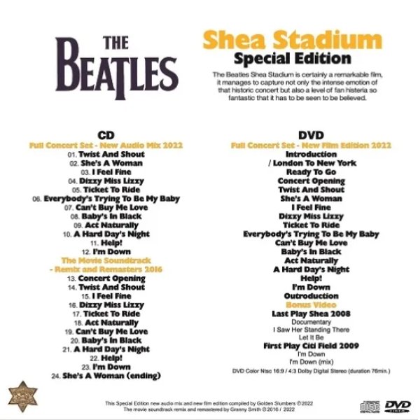 画像2: THE BEATLES / SHEA STADIUM : GOLDEN SLUMBERS SPECIAL EDITION（1CD&1DVD) (2)