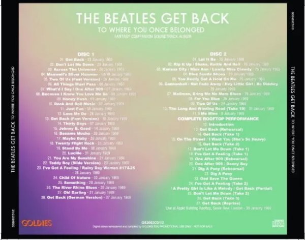 画像2: THE BEATLES / GET BACK - TO WHERE YOU ONCE BELONGED - (2CD) (2)