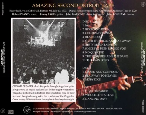 画像2: LED ZEPPELIN / AMAZING SECOND DETROIT TAPE (3CD) (2)