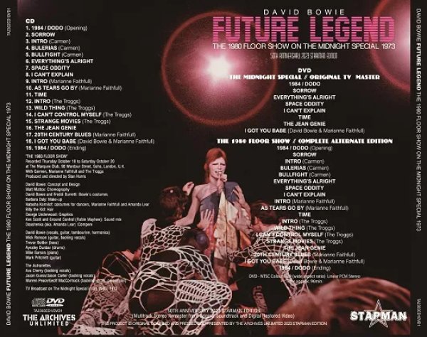 画像2: DAVID BOWIE / FUTURE LEGEND - THE 1980 FLOOR SHOW ON THE MIDNIGHT SPECIAL 1973 (CD+DVD) (2)