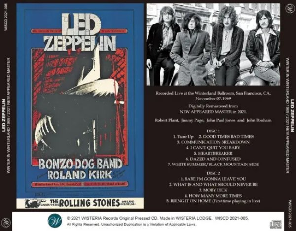 画像2: LED ZEPPELIN / WINTER IN WINTERLAND 1969 / 2021 NEW APPEARED MASTER (2CD+LTD.1CDR) (2)