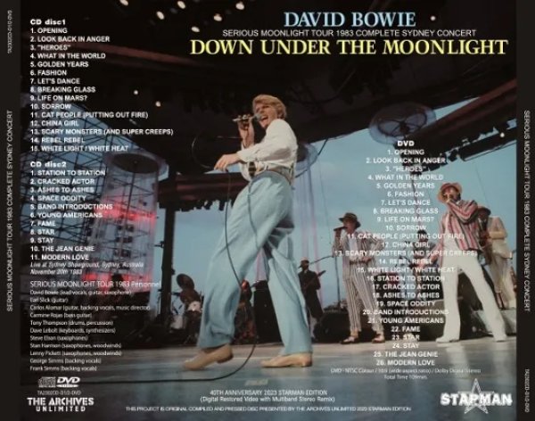 画像2: DAVID BOWIE / DOWN UNDER THE MOONLIGHT - SERIOUS MOONLIGHT TOUR 1983 (2CD+DVD) (2)
