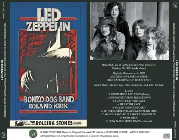 画像2: LED ZEPPELIN / STARTING SHOW OF NORTH AMERICAN TOUR AUTUMN 1969 (1CD) (2)