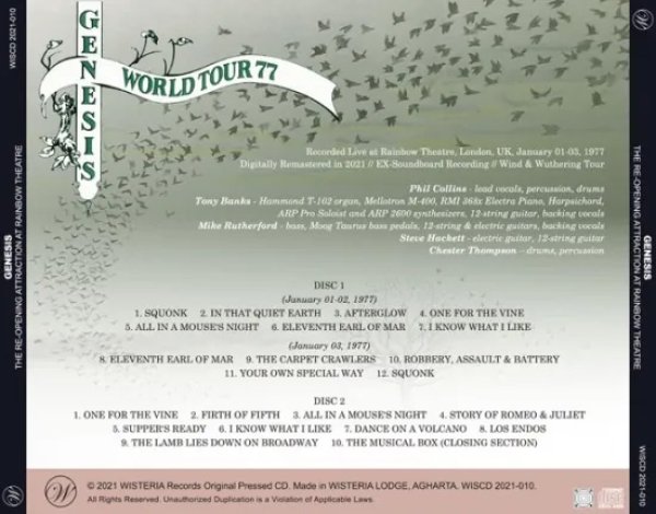 画像2: GENESIS / THE RE-OPENING ATTRACTION AT RAINBOW THEATRE (2CD) (2)