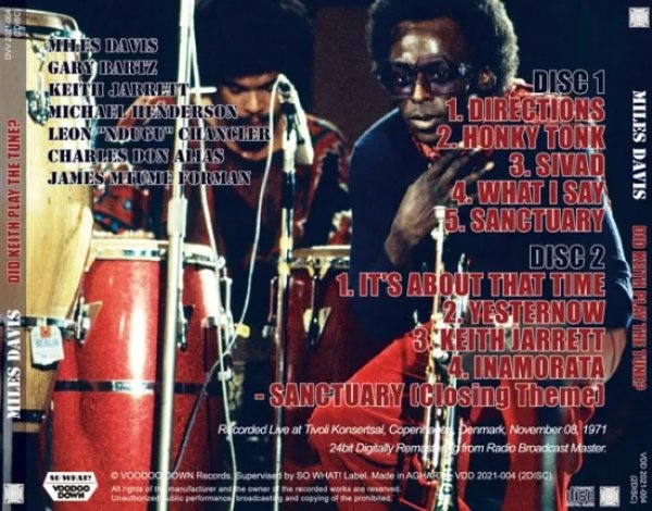 画像2: MILES DAVIS / DID KEITH PLAY THE TUNE? / LIVE IN COPENHAGEN 1971 (2CD) (2)