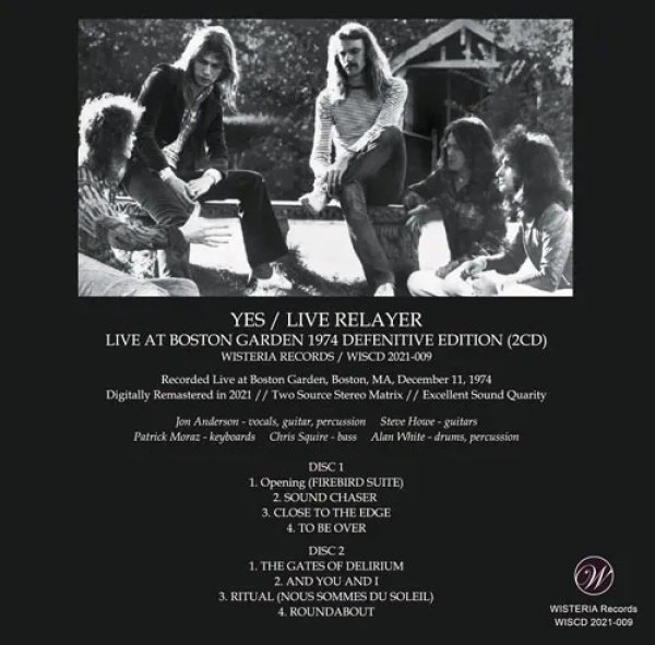 画像2: YES / LIVE RELAYER / LIVE AT BOSTON GARDEN 1974 DEFENITIVE EDITION (2CD) (2)