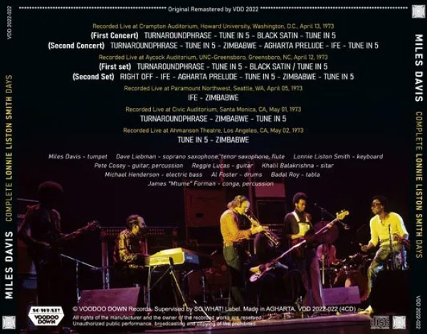 画像2: MILES DAVIS SPECIAL TENTET / COMPLETE LONNIE LISTON SMITH DAYS (4CD) (2)