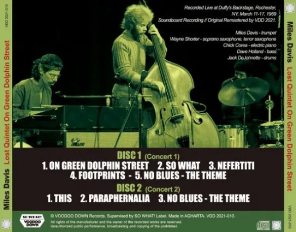 画像2: MILES DAVIS / LOST QUINTET ON GREEN DOLPHIN STREET / LIVE IN ROCHESTER 1969 (2CD) (2)