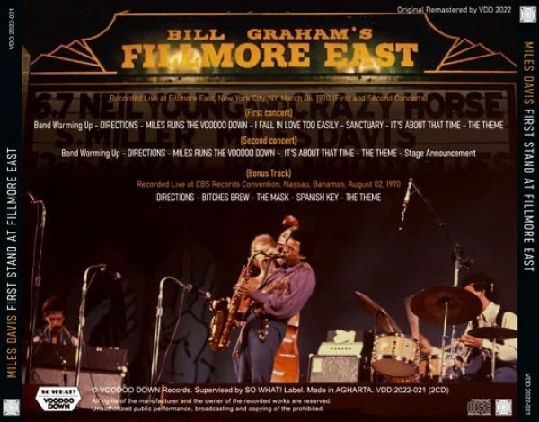 画像2: MILES DAVIS / FIRST STAND AT FILLMORE EAST (2CD) (2)
