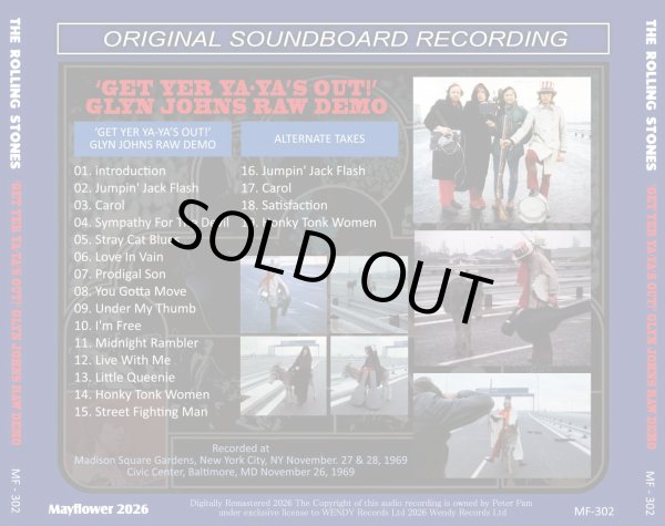 画像2: THE ROLLING STONES ‘GET YER YA-YA’S OUT!’ GLYN JOHNS RAW DEMO CD (2)