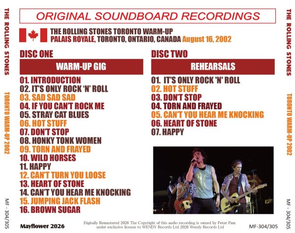 画像2: THE ROLLING STONES 2002 TORONTO WARM-UP 2CD (2)