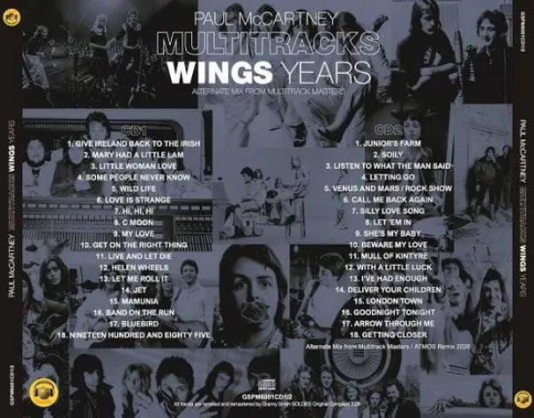 画像2: PAUL McCARTNEY / MULTITRACKS : WINGS YEARS (2CD) (2)