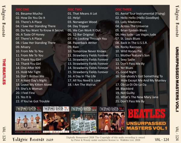 画像2: THE BEATLES UNSURPASSED MASTERS VOL.1 3CD (2)