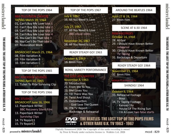 画像2: THE BEATLES THE LOST TOP OF THE POPS FILMS DVD (2)
