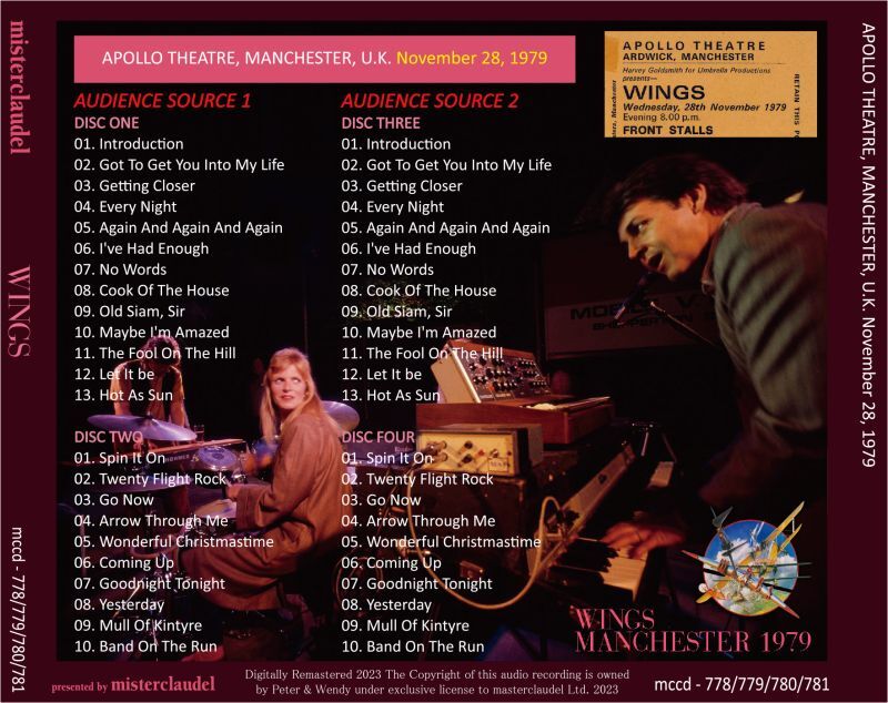 NEO　MANCHESTER　1979　WINGS　4CD　FAUST　PAUL　McCARTNEY