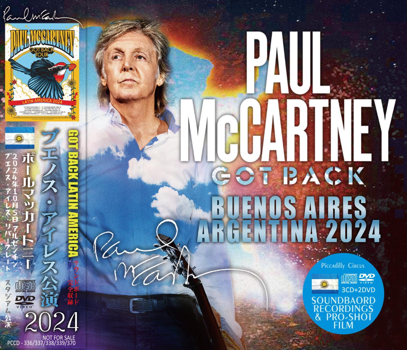 PAUL McCARTNEY 2024 GOT BACK ARGENTINA 3CD+2DVD